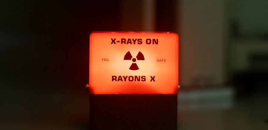 Image of X-ray warning light