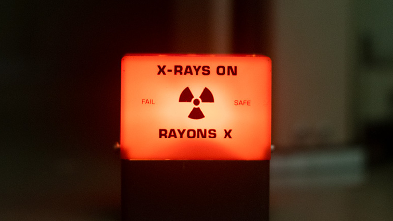 Image of X-ray warning light