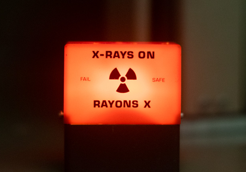 Image of X-ray warning light